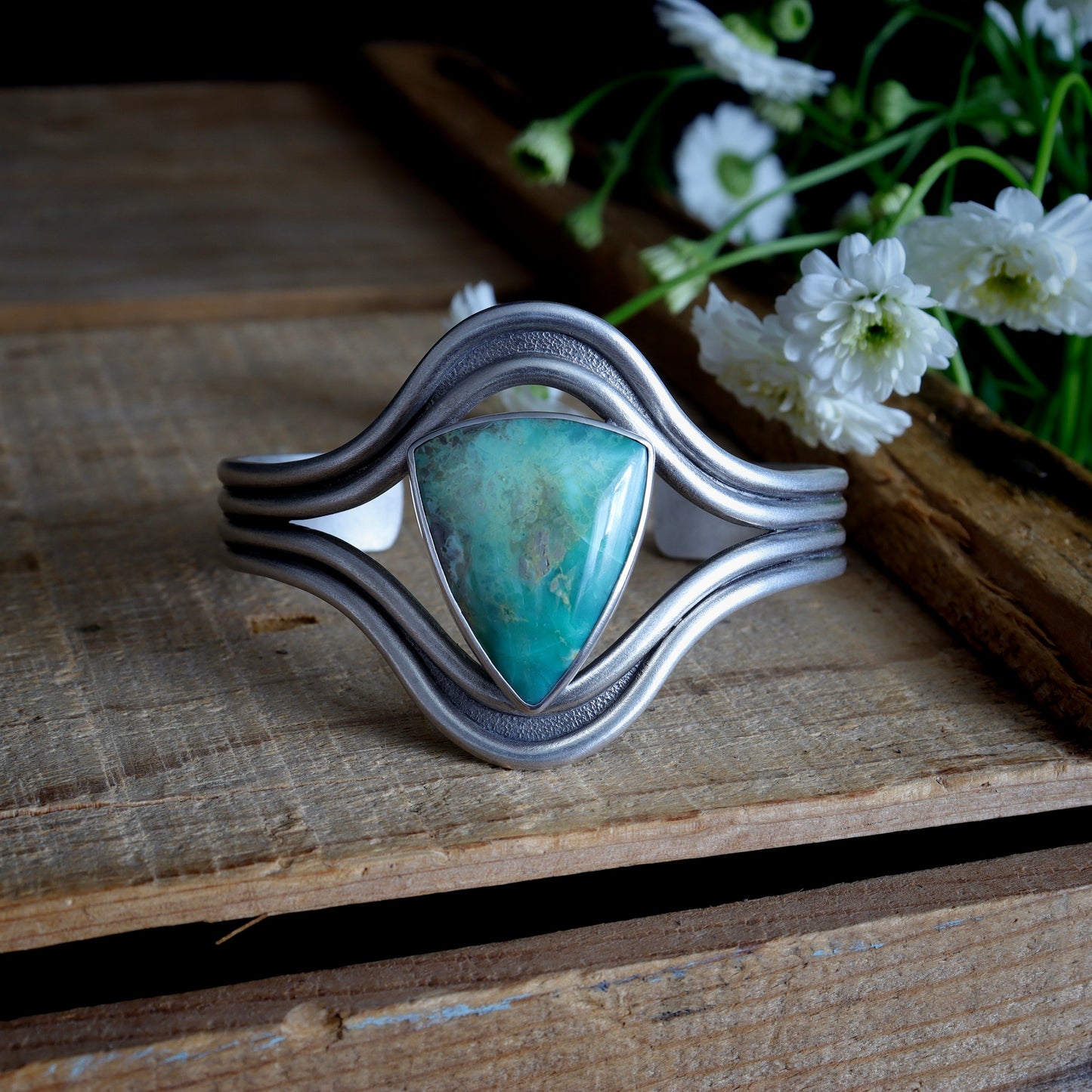 Siren Storm Variscite Cuff