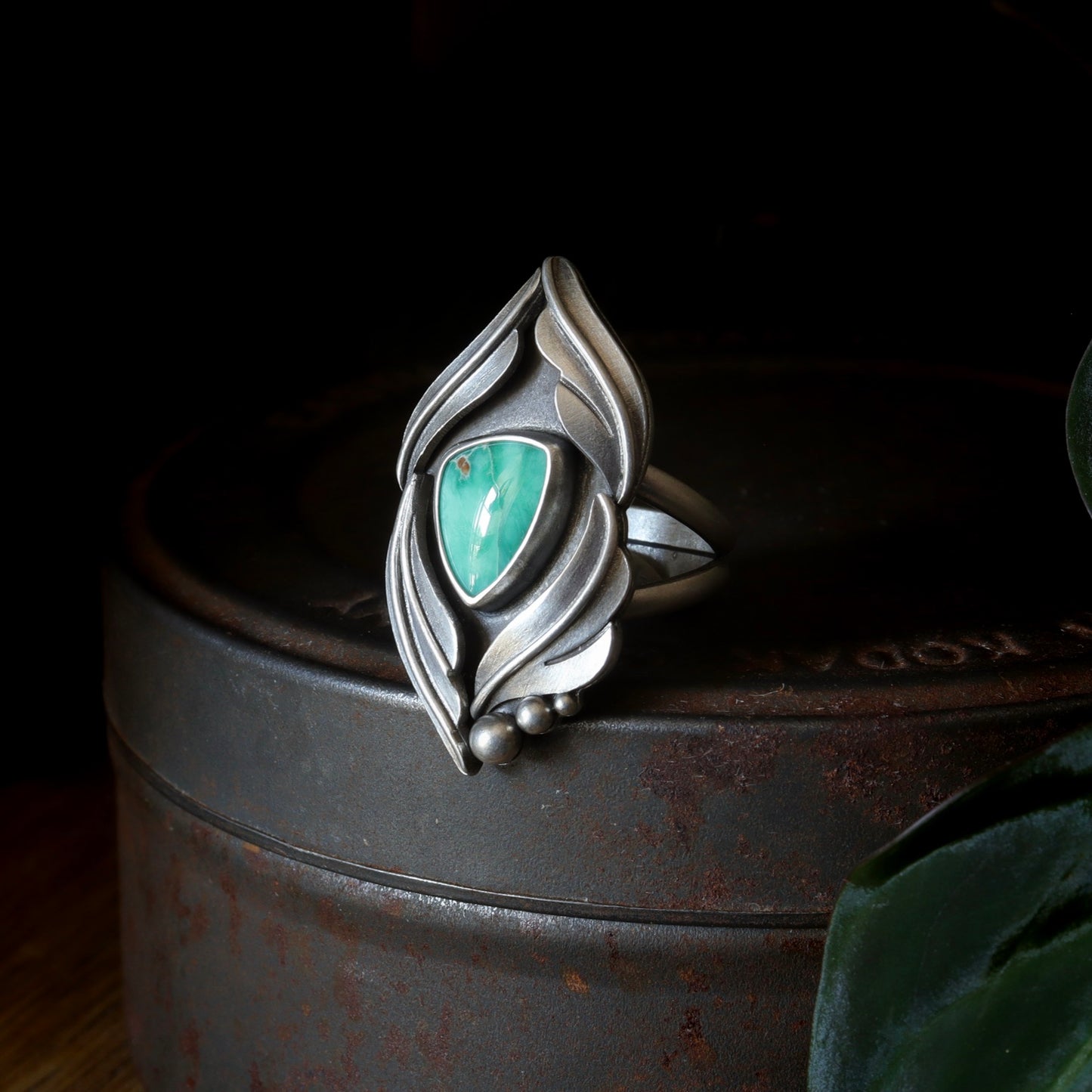 Siren Storm Variscite Ring