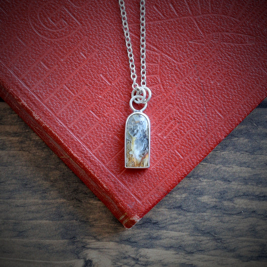 Plume Agate Arch Pendant