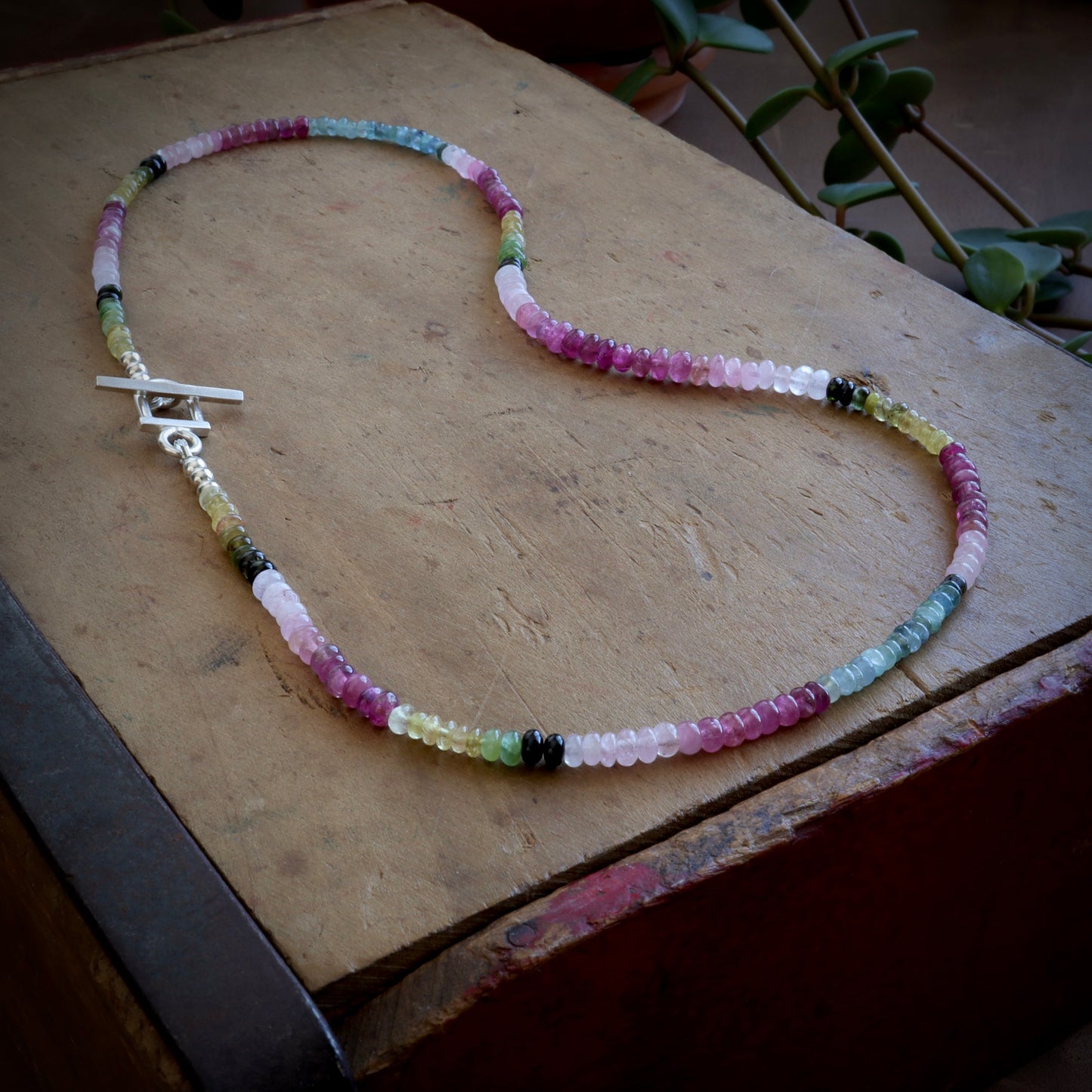 18" Tourmaline Necklace (smaller beads)