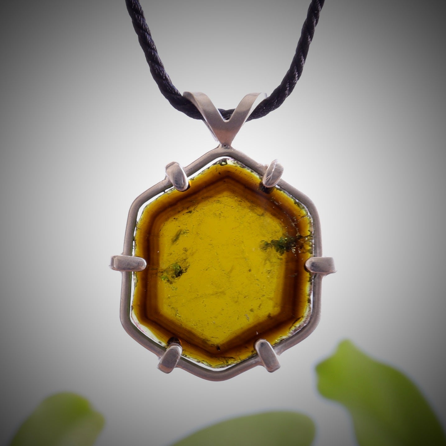 Tourmaline Slice Pendant