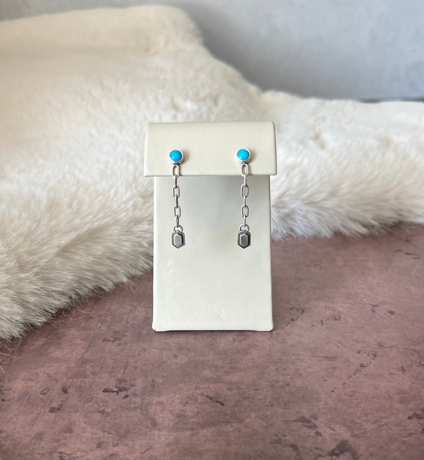 Turquoise Chain Earrings